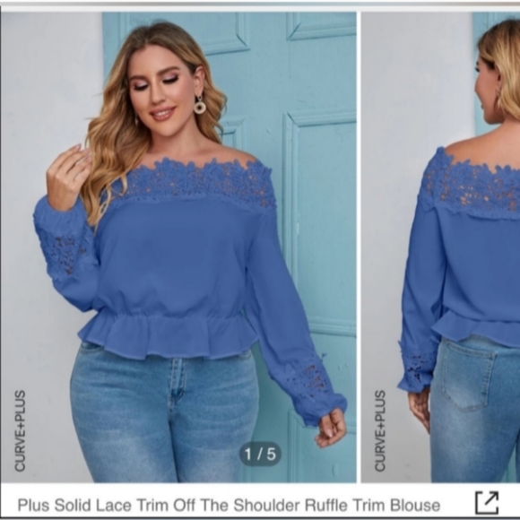 HOST PICK 🌟 Lace Trim Off Shoulder Blouse - Picture 4 of 5